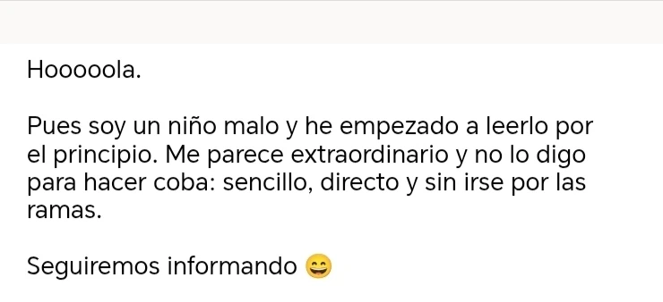 Mensaje real de una persona usando TDAH Hacks