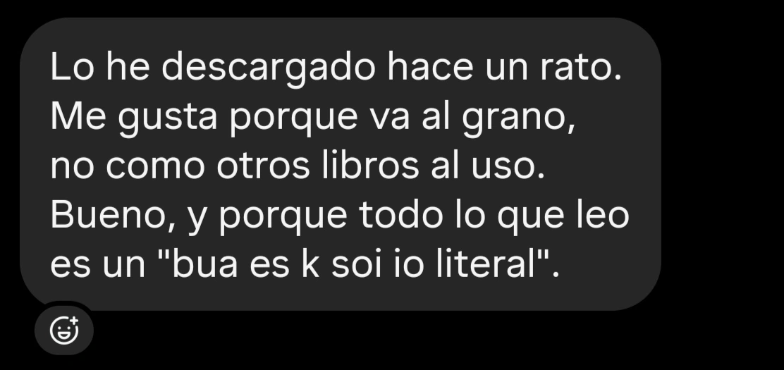 Mensaje real de una persona usando TDAH Hacks
